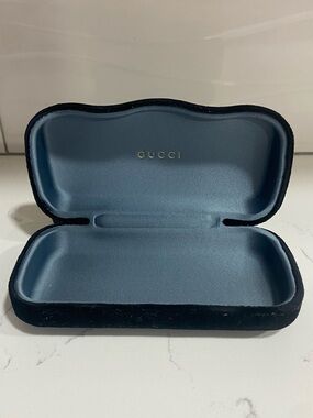 Gucci Blue Velvet Eyewear Case - Black/Blue